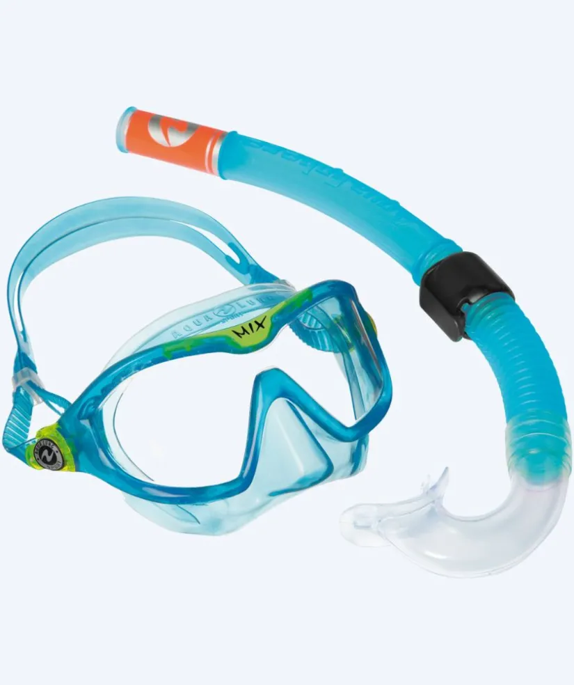Discount Aqualung Combo snorkelsæt til børn (4-8) - Combo Mix - Lyseblå