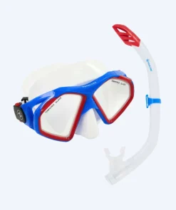 New Aqualung Combo snorkelsæt til voksne - Combo Hawkeye - Blå/rød