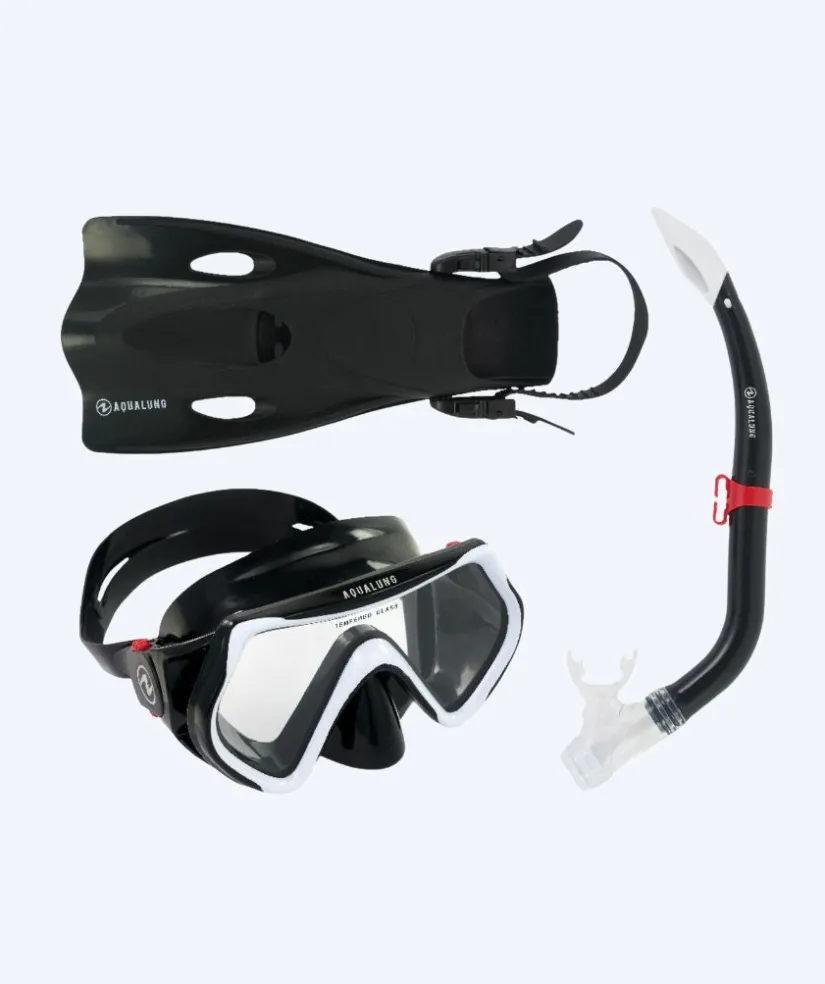 New Aqualung snorkelsæt til børn - Hero - Sort/hvid