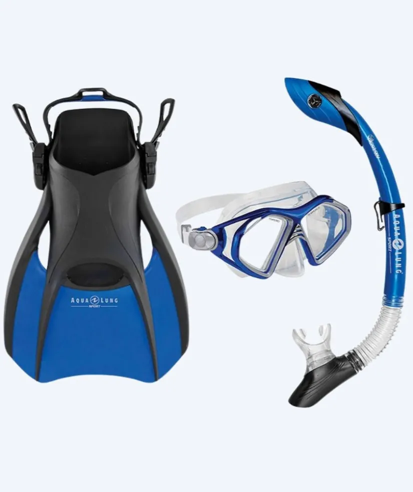 Discount Aqualung snorkelsæt til voksne - Trooper - Sort/blå