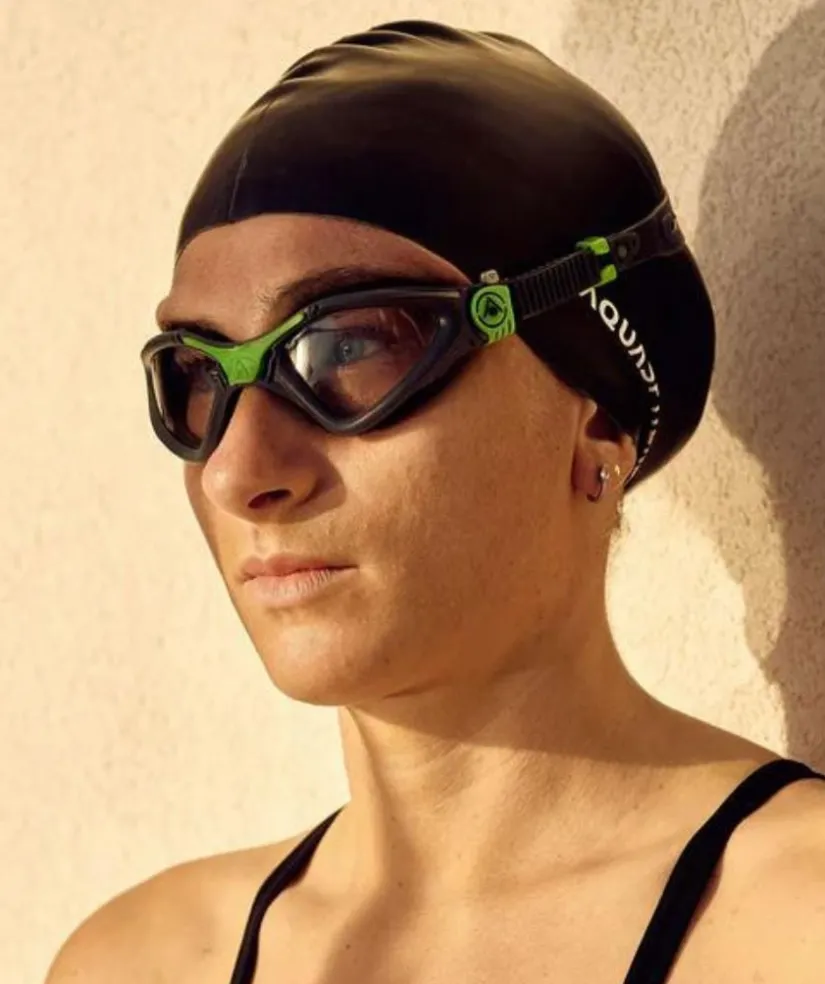 Clearance Aquasphere motions dykkerbriller - Kayenne - Sort/grøn