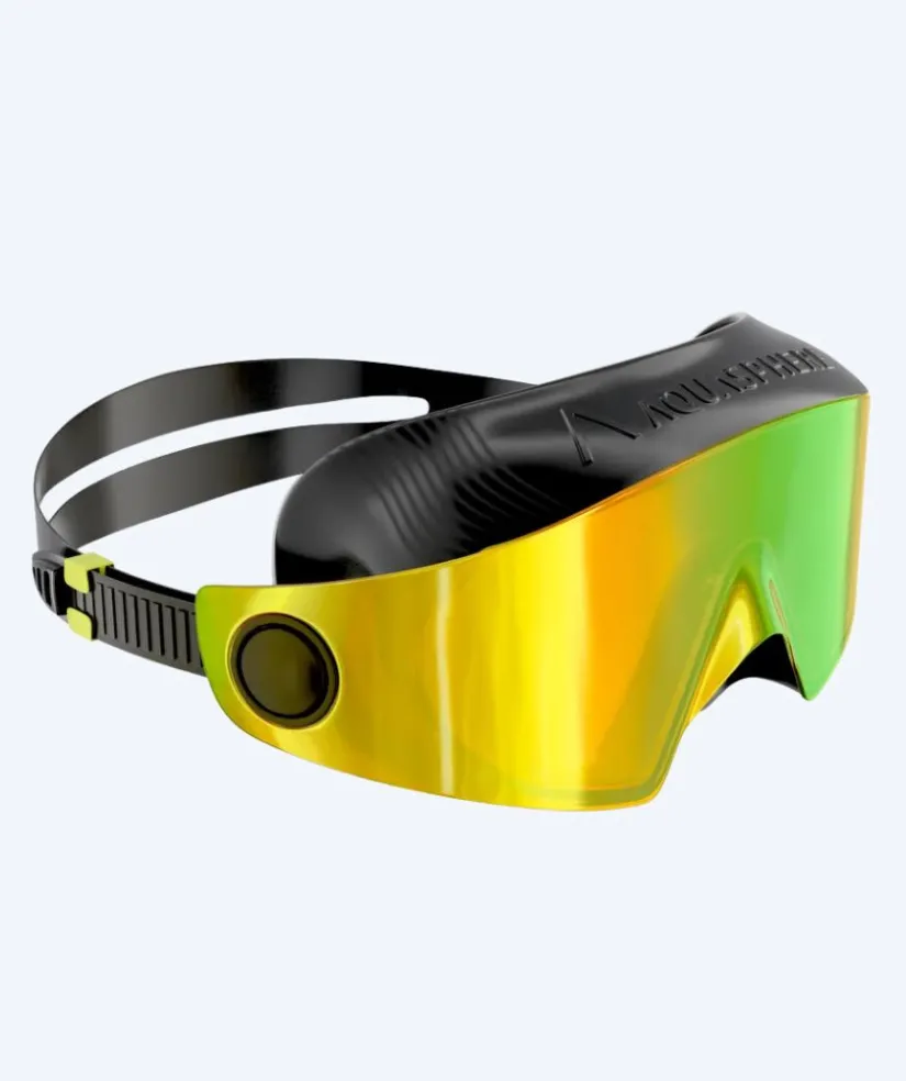Hot Aquasphere svømmemaske - DEFY. Ultra Indigo - Sort/guld (Mirror linse)