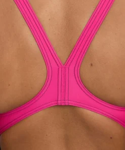 Sale Arena badedragt med ben til damer - Kaori - Sort/pink