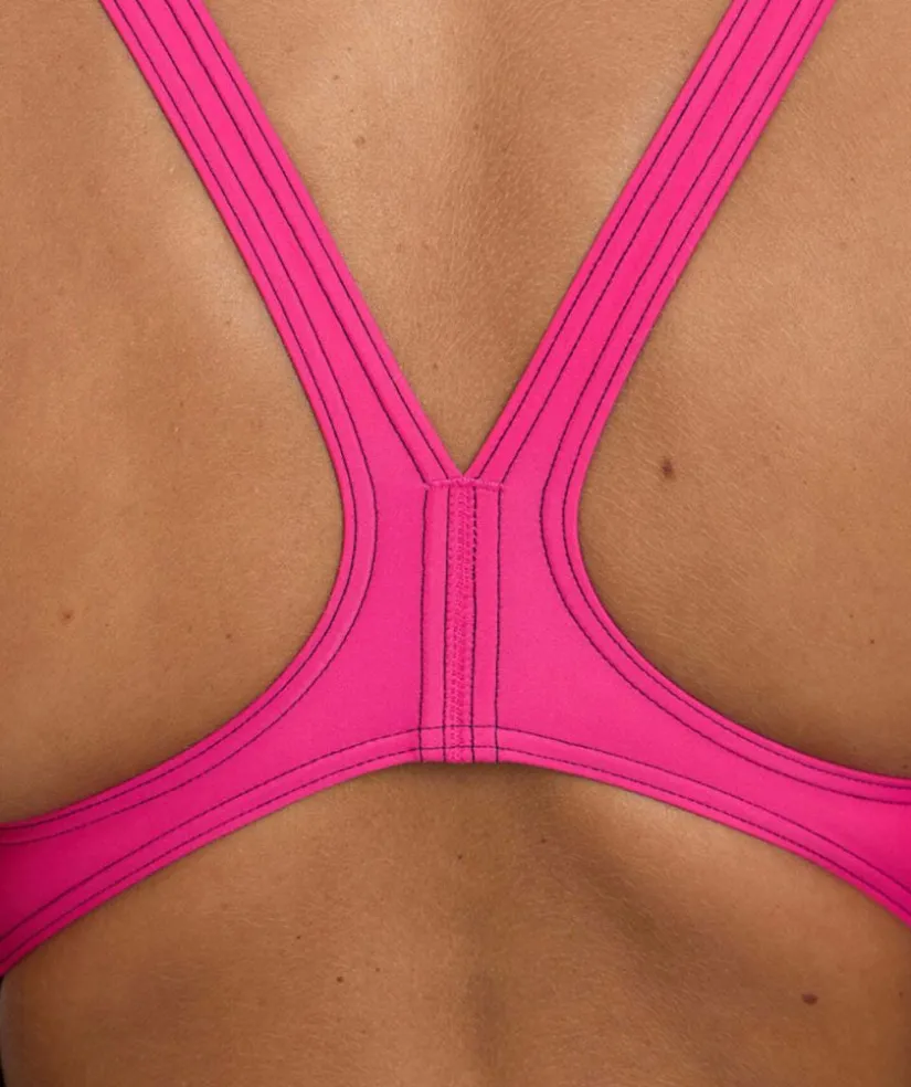 Sale Arena badedragt med ben til damer - Kaori - Sort/pink