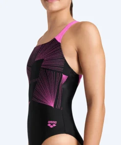 Clearance Arena badedragt til damer - Lights - Sort/pink