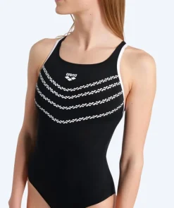 Hot Arena badedragt til damer - Losange Swim Pro - Sort/hvid