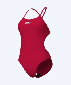 Discount Arena badedragt til damer - Solid Tie Back - Rød