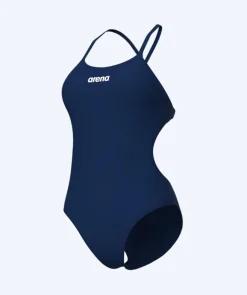 Discount Arena badedragt til damer - Solid Tie Back - Mørkeblå