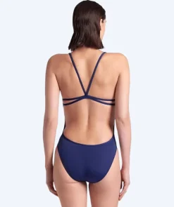 Hot Arena badedragt til damer - Solid Lace Back - Mørkeblå