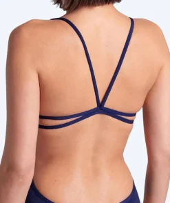 Hot Arena badedragt til damer - Solid Lace Back - Mørkeblå