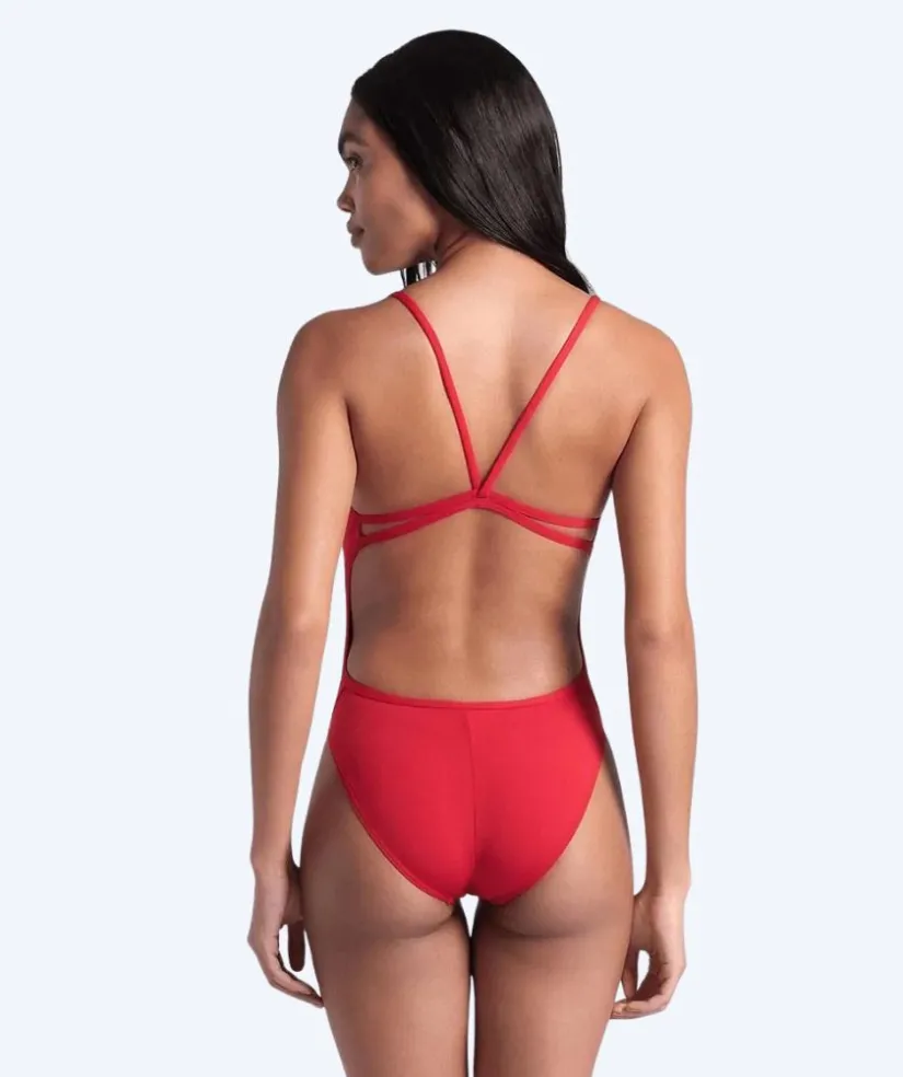 Hot Arena badedragt til damer - Solid Lace Back - Rød