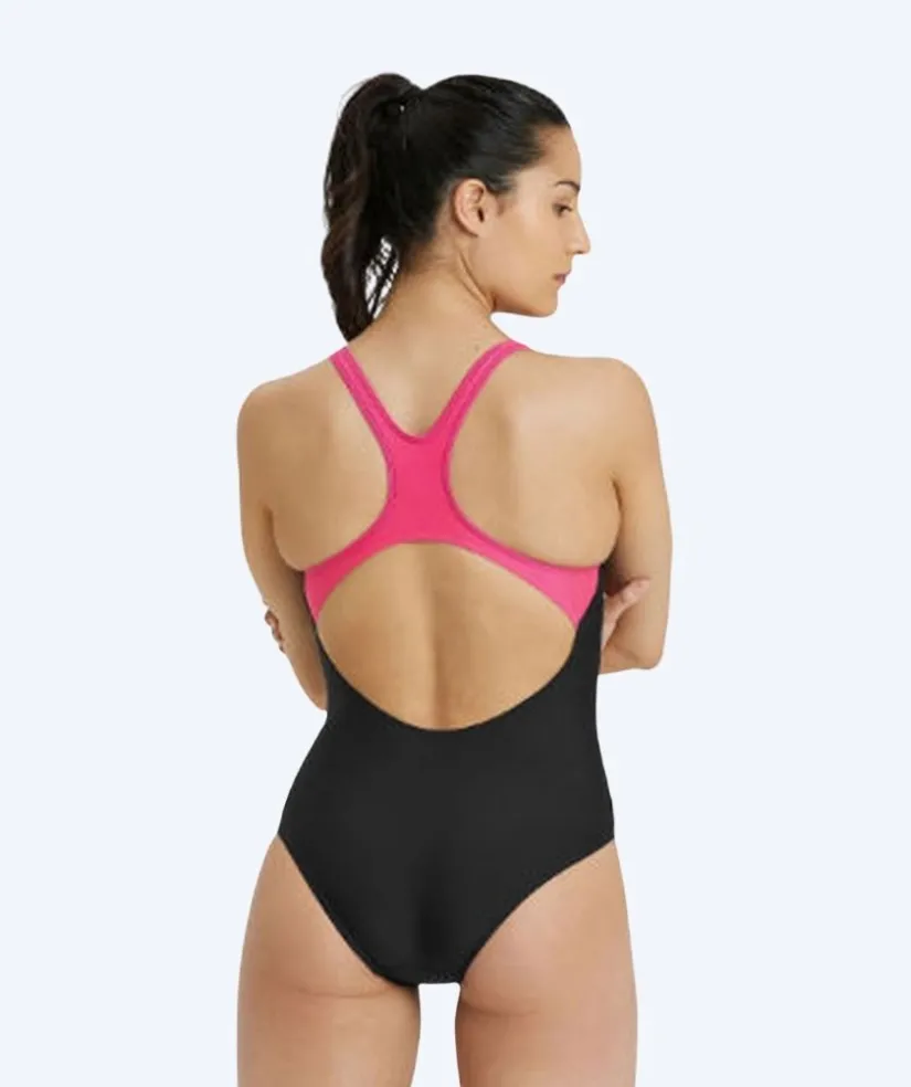 Clearance Arena badedragt til damer - Swim Pro Graphic - Sort/lyserød