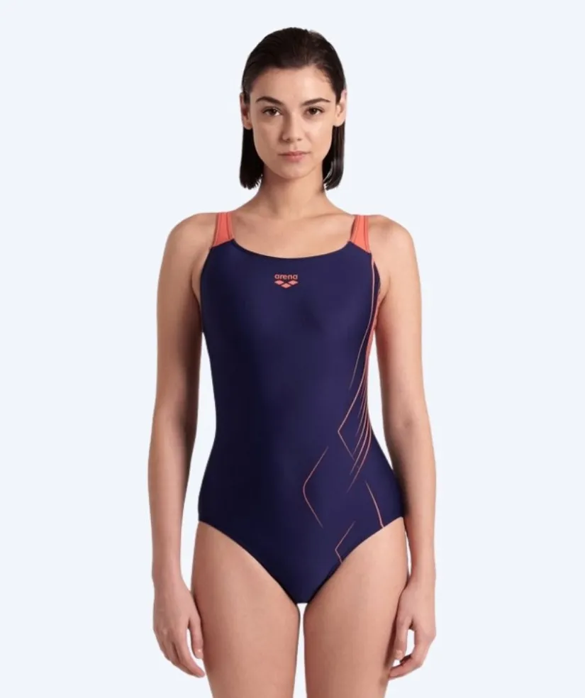 Discount Arena badedragt til damer - Swim Pro Back Dive - Mørkeblå/pink