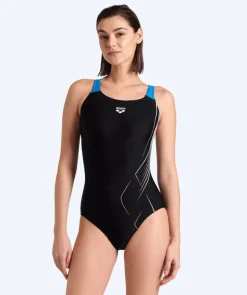 Sale Arena badedragt til damer - Swim Pro Back Dive - Sort/lilla