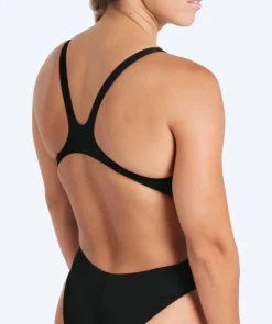 Clearance Arena badedragt til damer - Team Swim Tech Solid - Sort