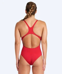 Clearance Arena badedragt til damer - Team Swim Pro Solid - Rød