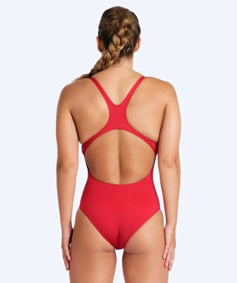 Clearance Arena badedragt til damer - Team Swim Pro Solid - Rød