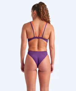 Clearance Arena badedragt til damer - Tech Multi Solid - Lilla/orange