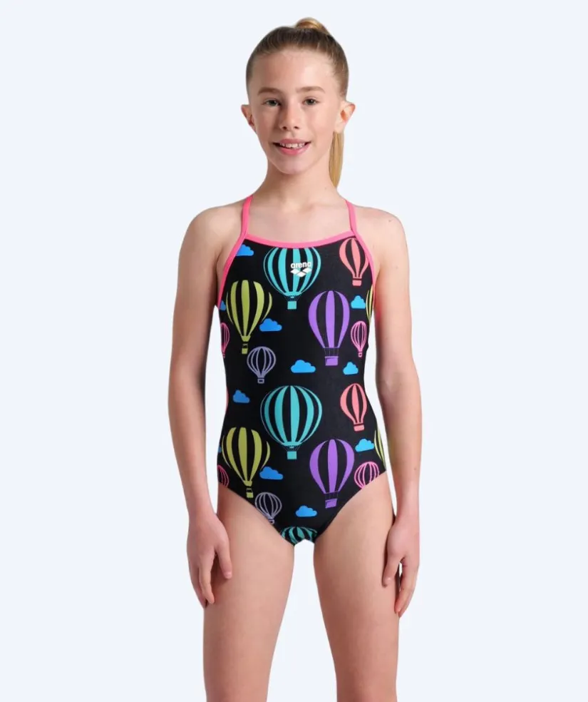 Clearance Arena badedragt til piger - Balloons - Sort/multi