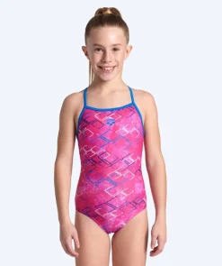 Clearance Arena badedragt til piger - Daly Light Drop Back - Lyserød/lilla