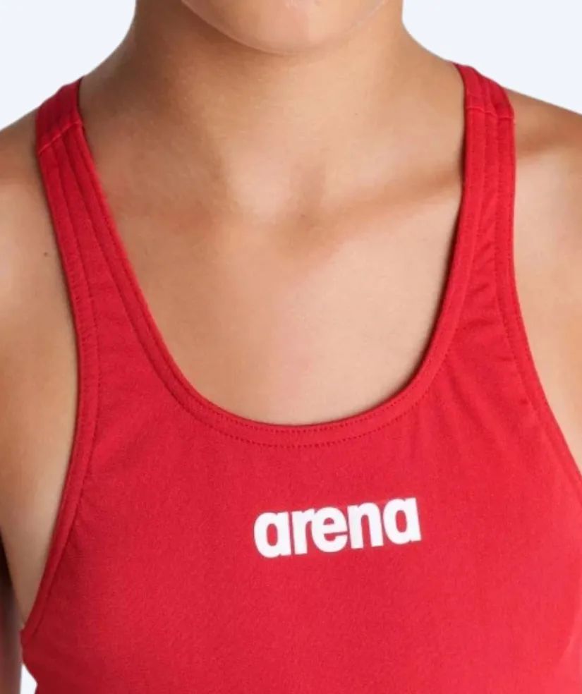 Hot Arena badedragt til piger - Team Swim Tech Solid - Rød