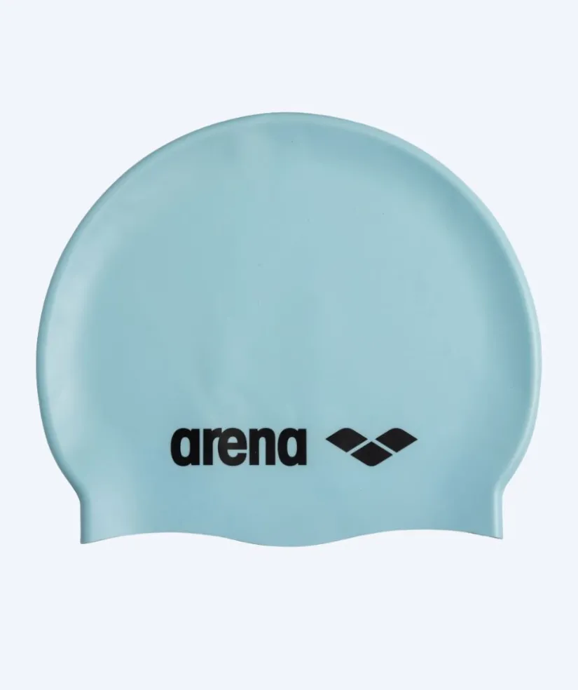 Best Arena badehætte - Classic Silicone - Lyseblå/sort