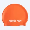 Hot Arena badehætte - Classic Silicone - Orange/hvid