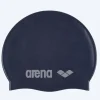 Clearance Arena badehætte til junior (6-12) - Classic Silicone - Mørkeblå/grå