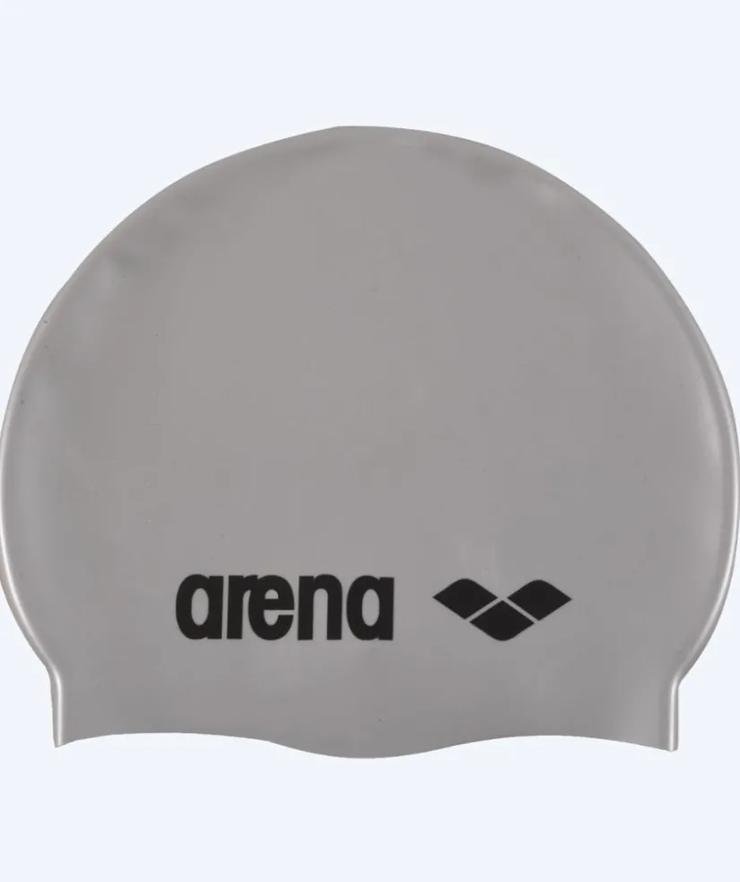 Hot Arena badehætte til junior (6-12) - Classic Silicone - Sølv
