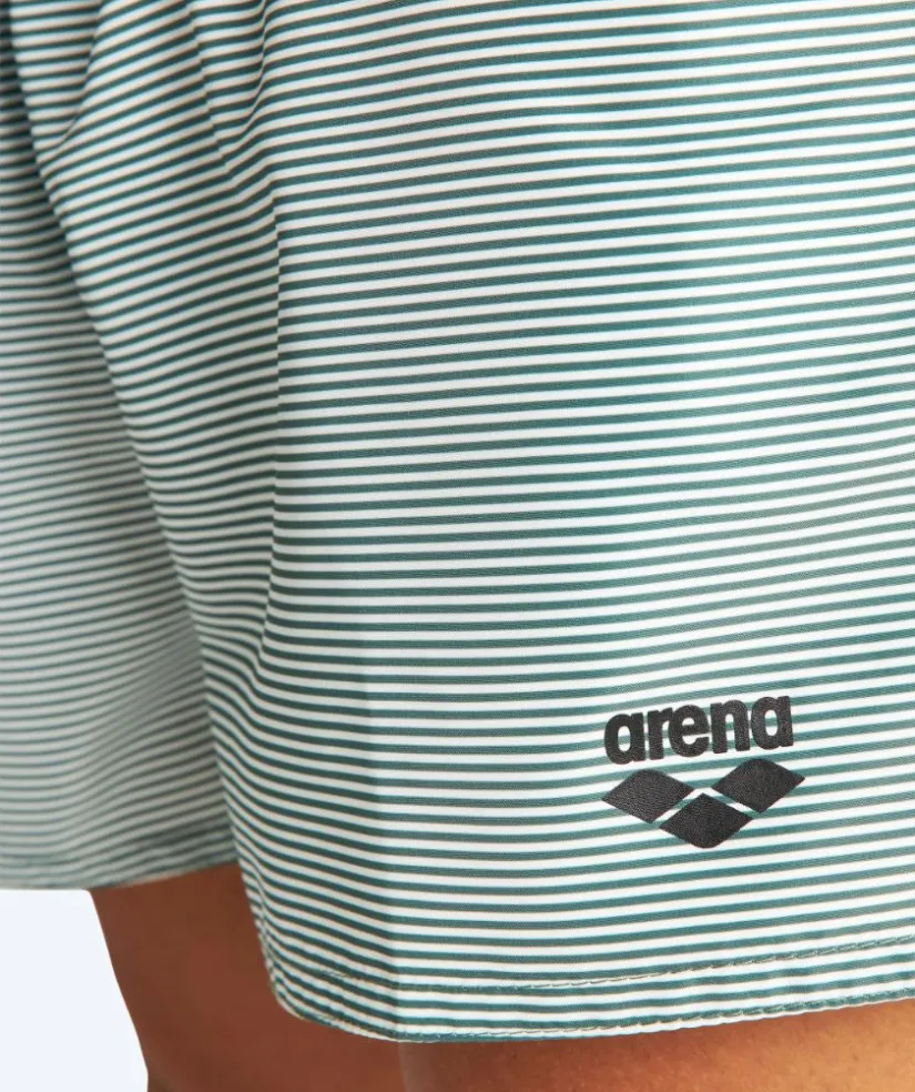 Outlet Arena badeshorts til mænd - Fundamentals Allover - Hvid/mørkegrøn