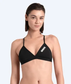 Outlet Arena bikini overdel til damer - Solid Tie Back - Sort