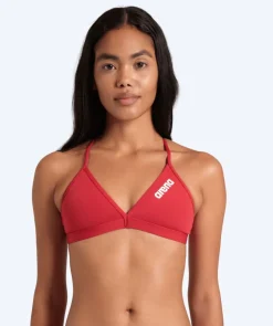 Hot Arena bikini overdel til damer - Solid Tie Back - Rød
