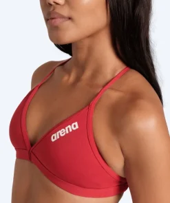 Hot Arena bikini overdel til damer - Solid Tie Back - Rød