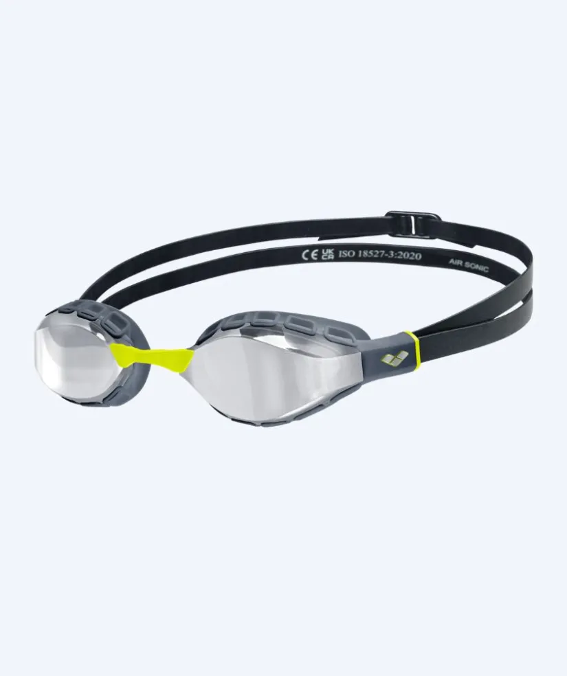 Discount Arena Elite svømmebriller - Air Sonic Mirror - Mørkegrå/gul
