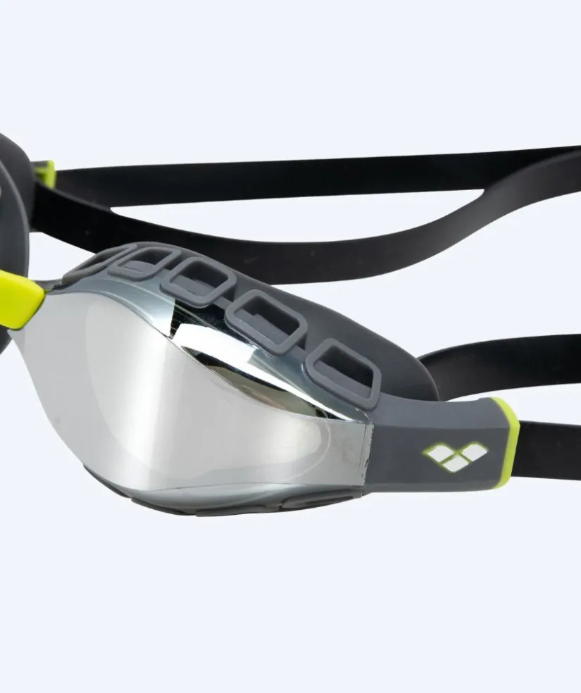 Discount Arena Elite svømmebriller - Air Sonic Mirror - Mørkegrå/gul