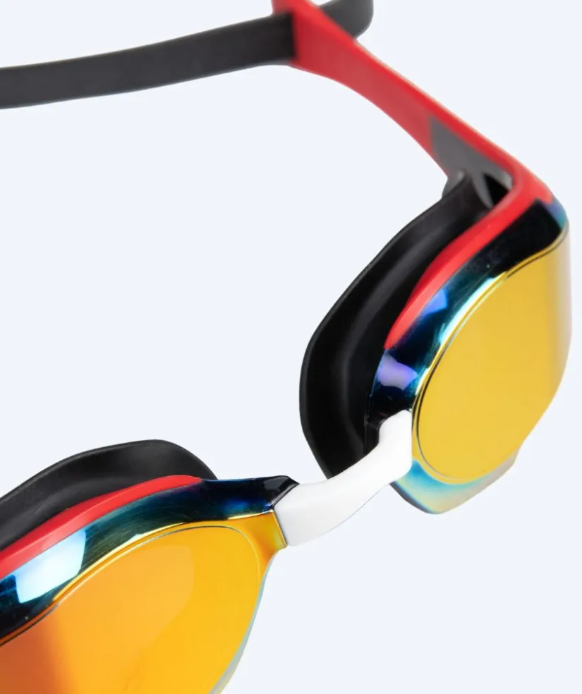 Best Arena Elite svømmebriller - Cobra Ultra SWIPE Mirror - Rød/guld (Limited 2026)
