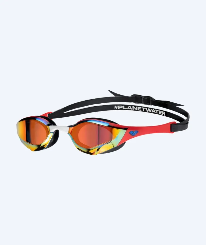 New Arena Elite svømmebriller - Cobra Edge SWIPE Mirror - Rød/guld