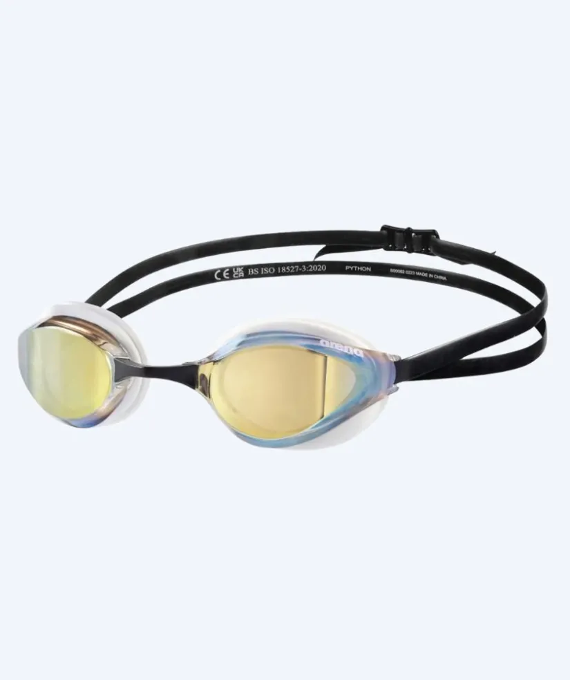 Sale Arena Elite svømmebriller - Python - Sort/guld (Mirror linse)