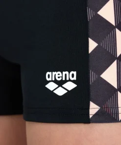 Outlet Arena firkantede badebukser til drenge - Carnival - Sort