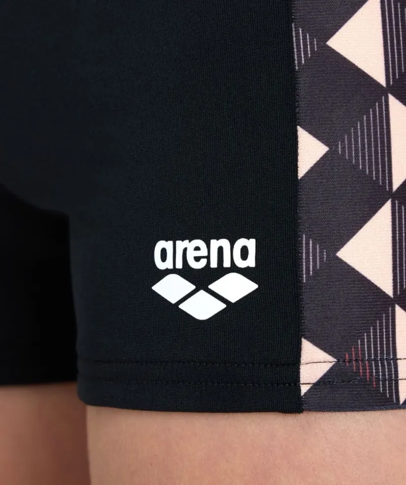 Outlet Arena firkantede badebukser til drenge - Carnival - Sort