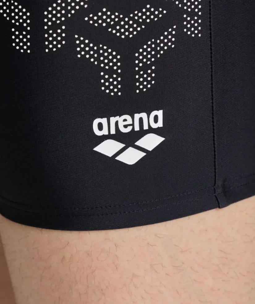 Clearance Arena lange badebukser til mænd - Kikko V - Sort/hvid