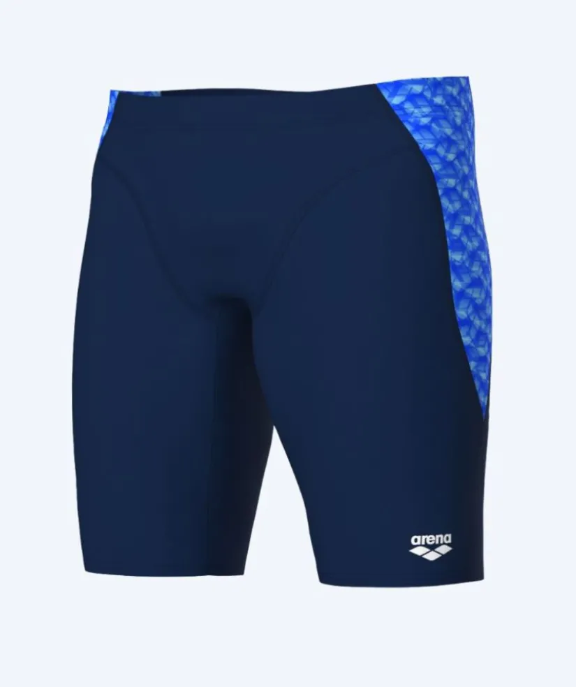 Discount Arena lange badebukser til mænd - Monogram - Mørkeblå/blå