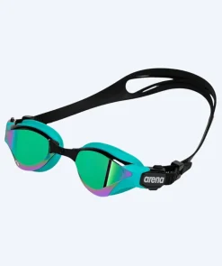 Discount Arena svømmebriller - Cobra Tri SWIPE - Sort/turkis (Mirror linse)