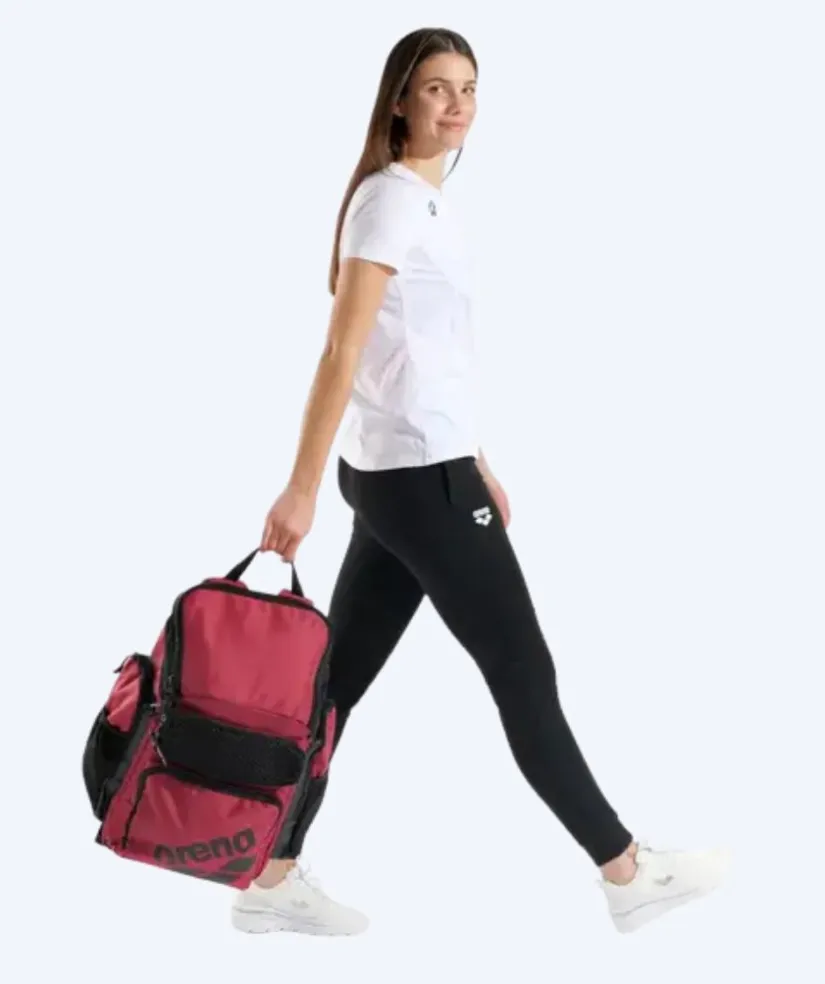 Outlet Arena svømmetaske - One Go 45L - Mørkerød/sort
