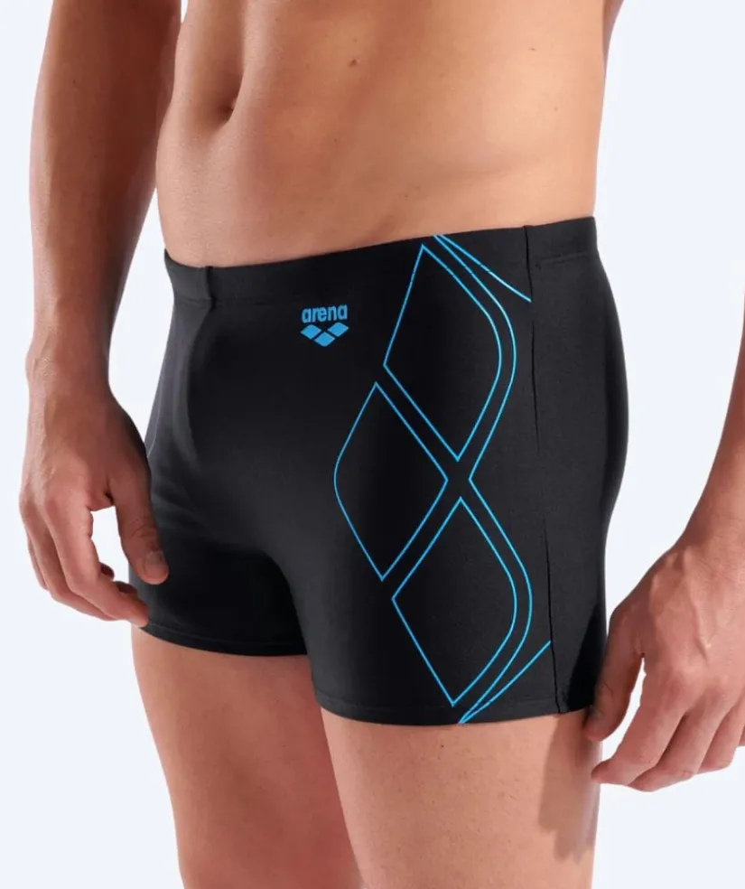 Discount Arena trunks til mænd - Graphic - Sort/lyseblå