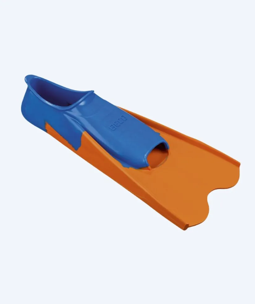 Clearance Beco svømmefødder - Rubber Short Fins - Orange/blå