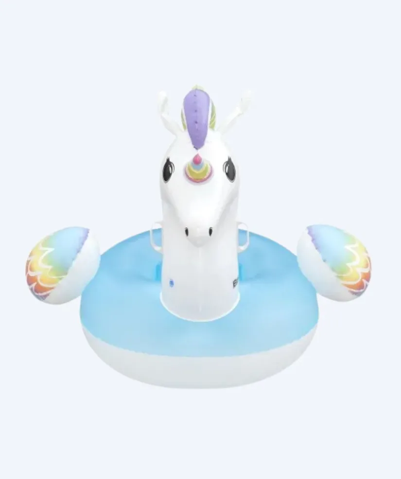 Hot Bestway badedyr - Fantasy Unicorn Ride-On - Hvid/multi