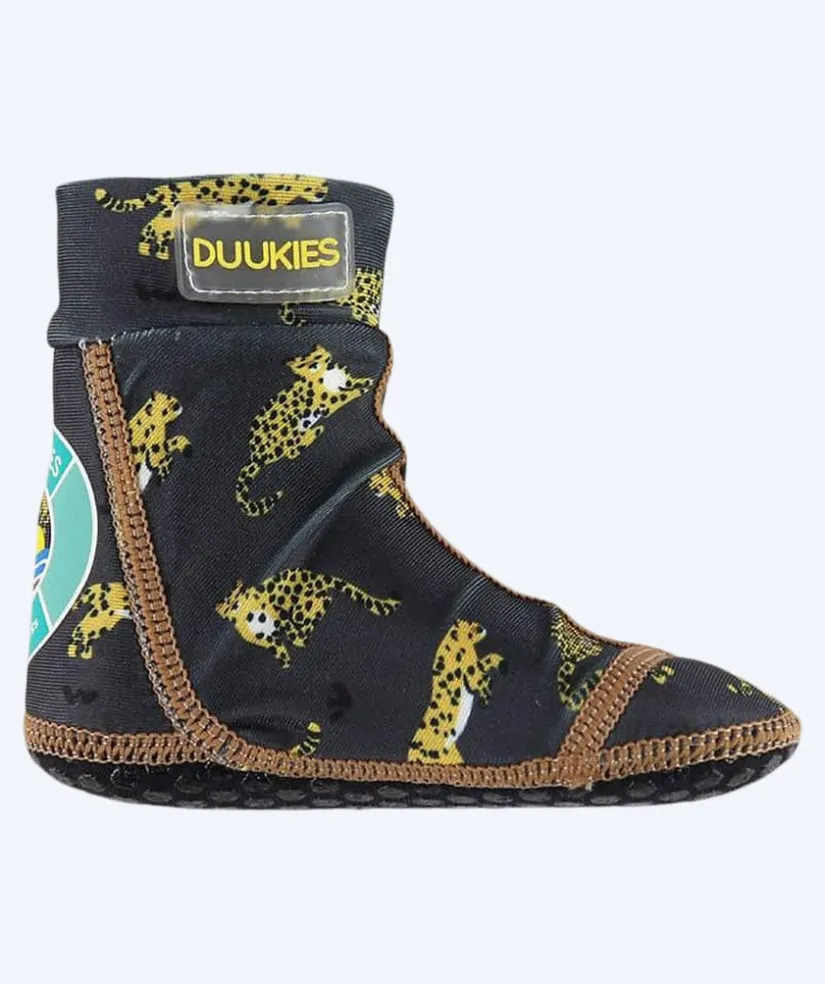 Outlet Duukies badesokker til børn - Leopard - Sort