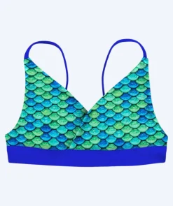 Fin Fun havfrue bikini top til piger uden flæser - Aussie Green (Grøn)