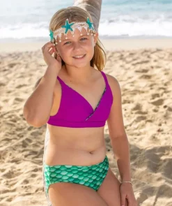 Online Fin Fun havfrue bikini top til piger - Celtic Green